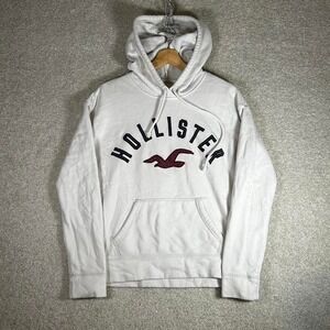 Y2K women's Hollister co white embroidered hoodie Size S